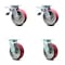 Service Caster 6 Inch Poly on Aluminum Swivel Caster Set with Roller Bearing 2 Total Lock Brake SCC-TTL30S620-PAR-2-S-2 - alternate 1